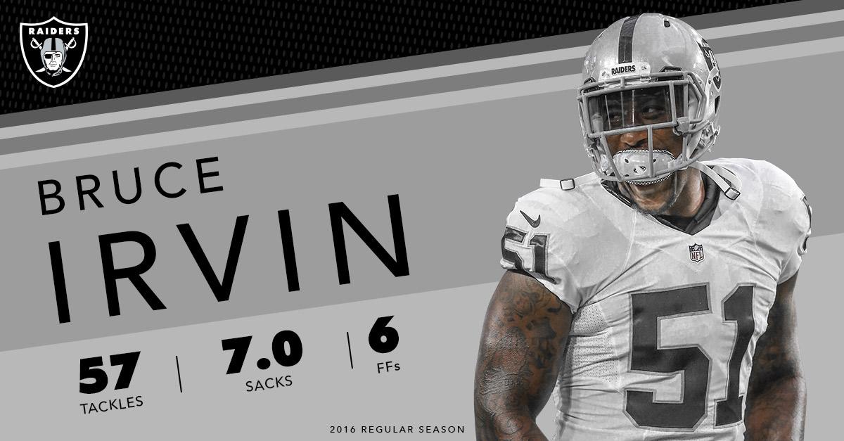 Bruce Irvin had a solid season in his first year in the Silver and Black. #RaiderNation https://t.co/3Dd6Q16gol