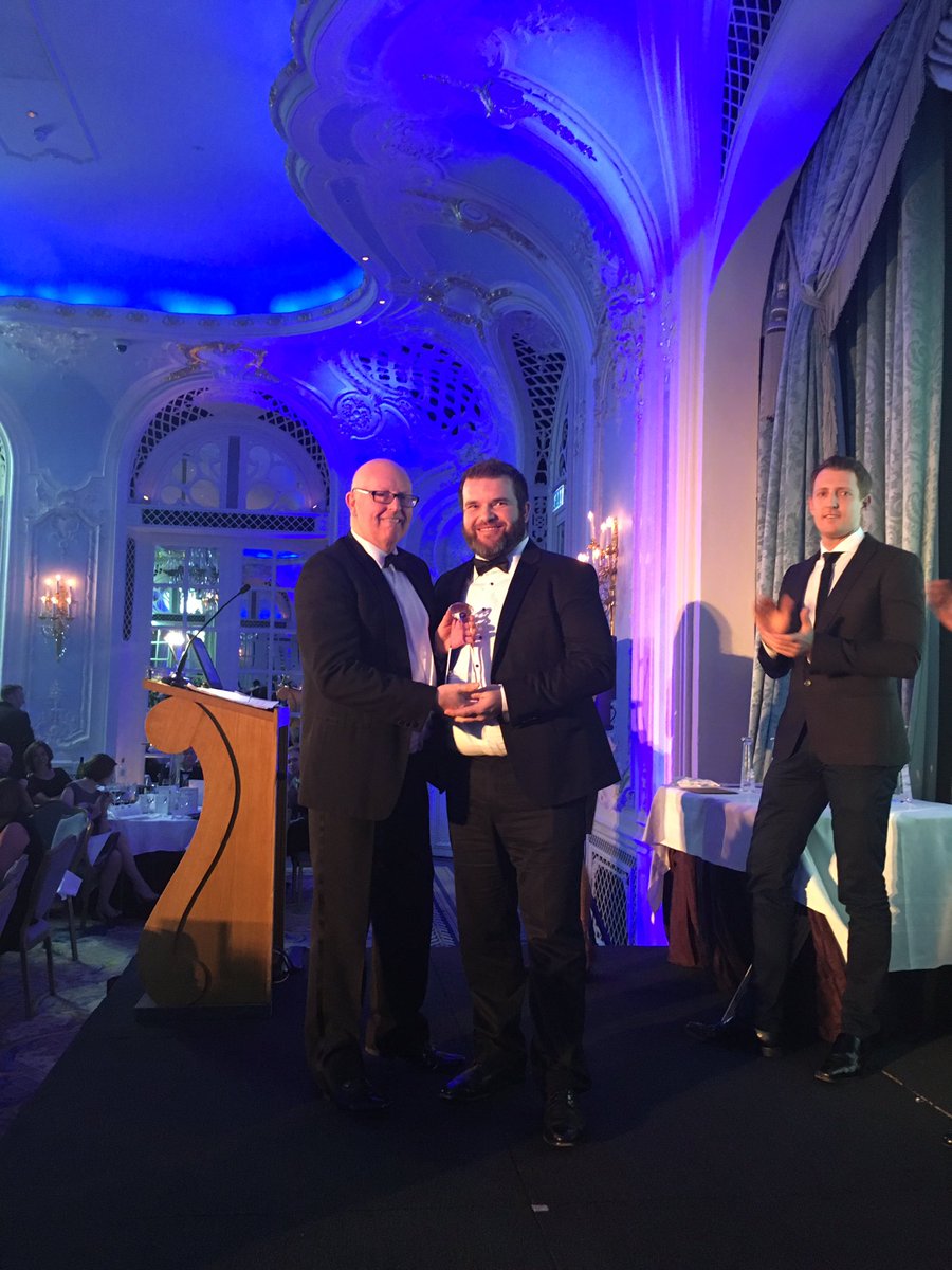 Assoc_of_MBAs's tweet photo. The winner of the MBA entrepreneurial venture award is Michael O'Dwyer from @SmurfitSchool for @SwiftComply! Well done! #Gala2017 https://t.co/0gWfXP5Lyv