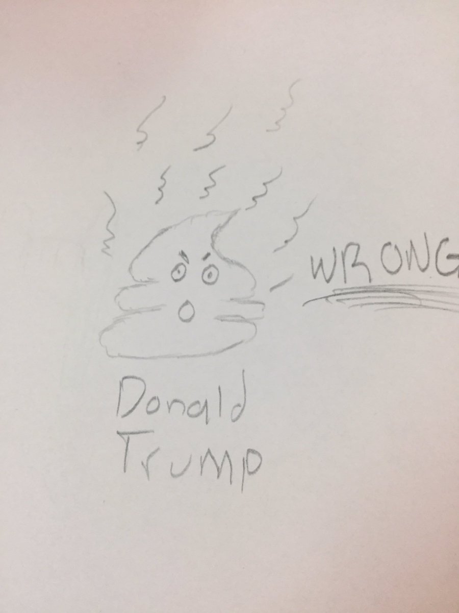 tuugibear's tweet photo. @realDonaldTrump my friend drew an accurate picture of you. https://t.co/uJlTmkmOHj