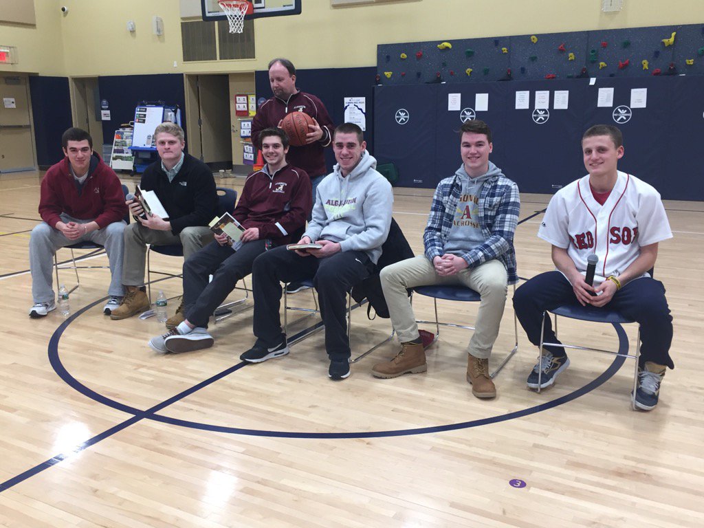 LSSNorthboro's tweet photo. Thank you, Algonquin HS athletes for reading to LSS students today! AWESOME way to kick off our Read-a-Thon! https://t.co/B6hshw3dI3