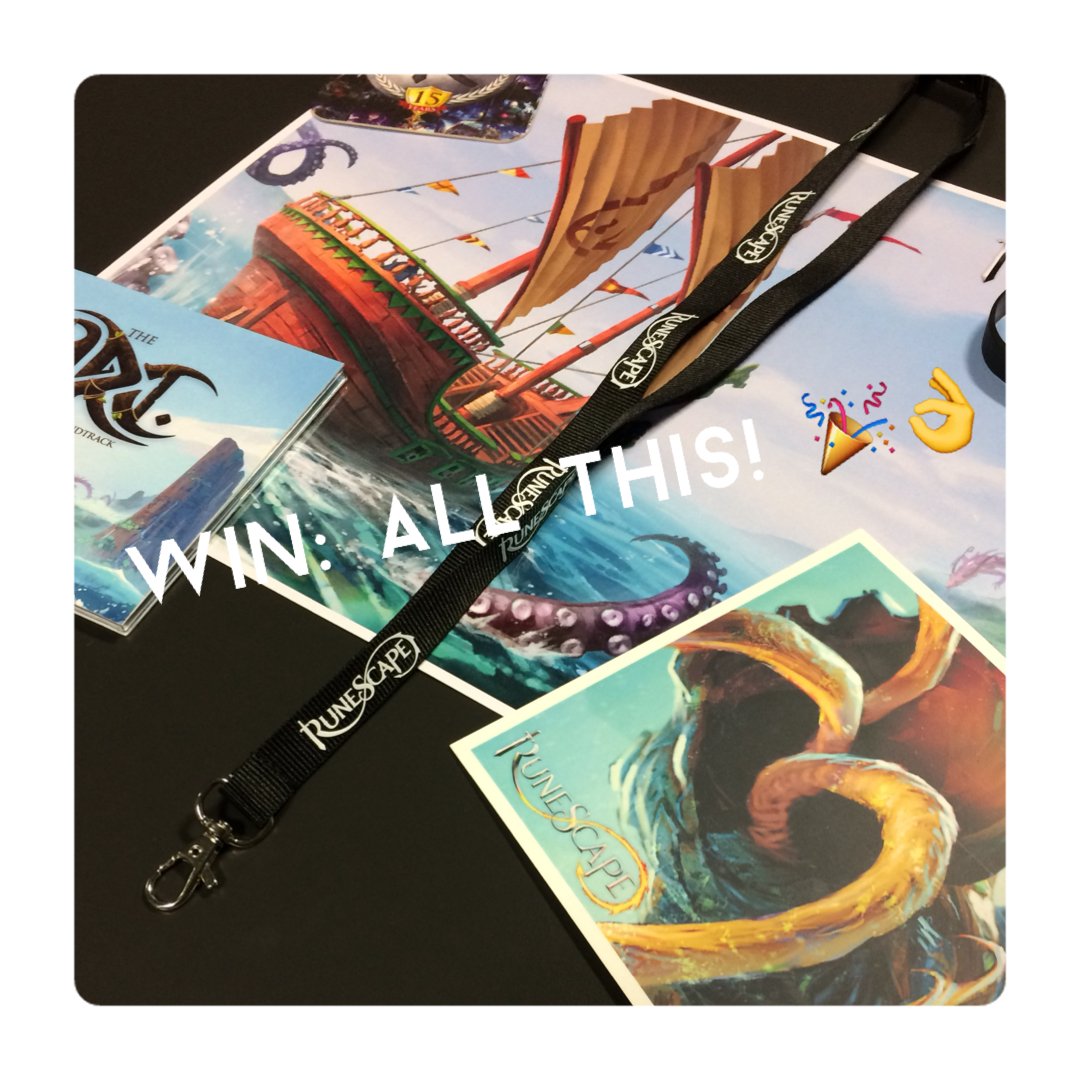 RuneScape's tweet image. It’s #FreeStuffFriday time! 💰😀

In need of some happy this Friday? Just RT and follow to enter for your chance to win all this!

Go!