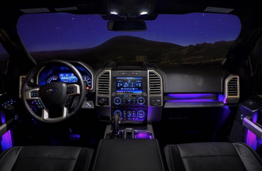 nelsonfordva's tweet photo. That ambient lighting. #TruckTuesday #F150 https://t.co/kHvRJOKJ4d