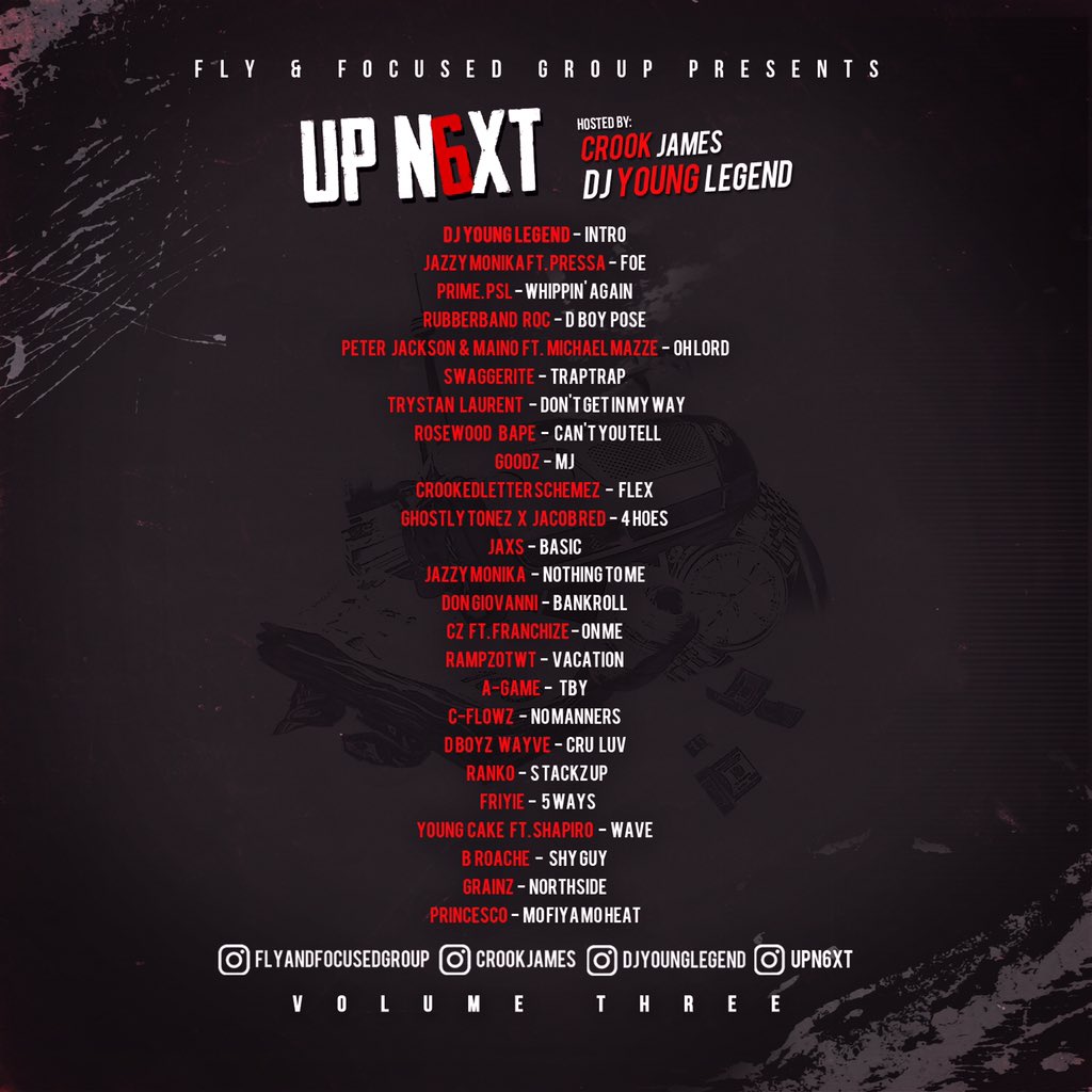 TorontoRappers's tweet photo. [HOT NEW MIXTAPE] #UpN6xt Volume 3 (Hosted By @LLCrookJames and @YOUNGLEGEND1990) https://t.co/q0sieqeUx4 via @TorontoRappers https://t.co/QkBsWRseg1