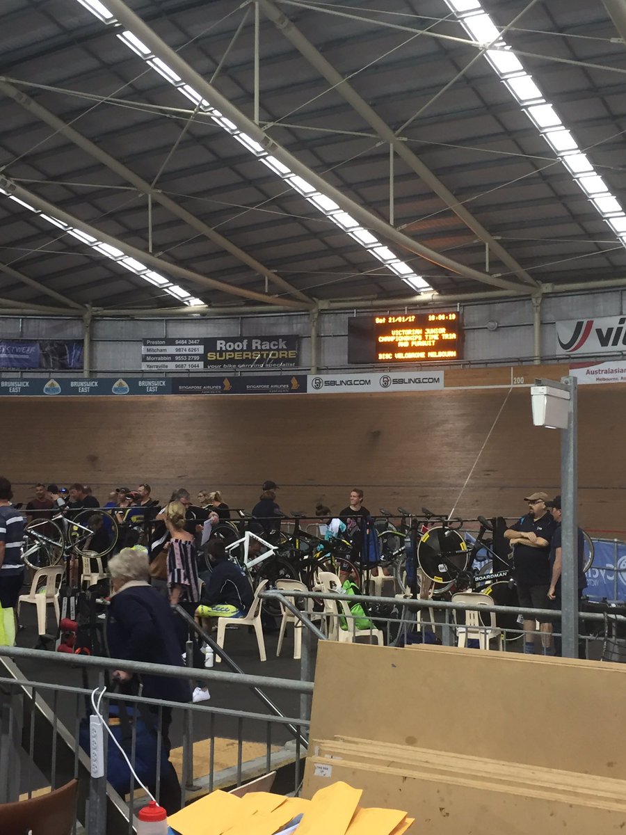 TH_Media1's tweet photo. First event of 2017, looking forward to providing commentary for the @cyclingvictoria Victorian Junior Track Cycling Championships. https://t.co/1madsHVCbf
