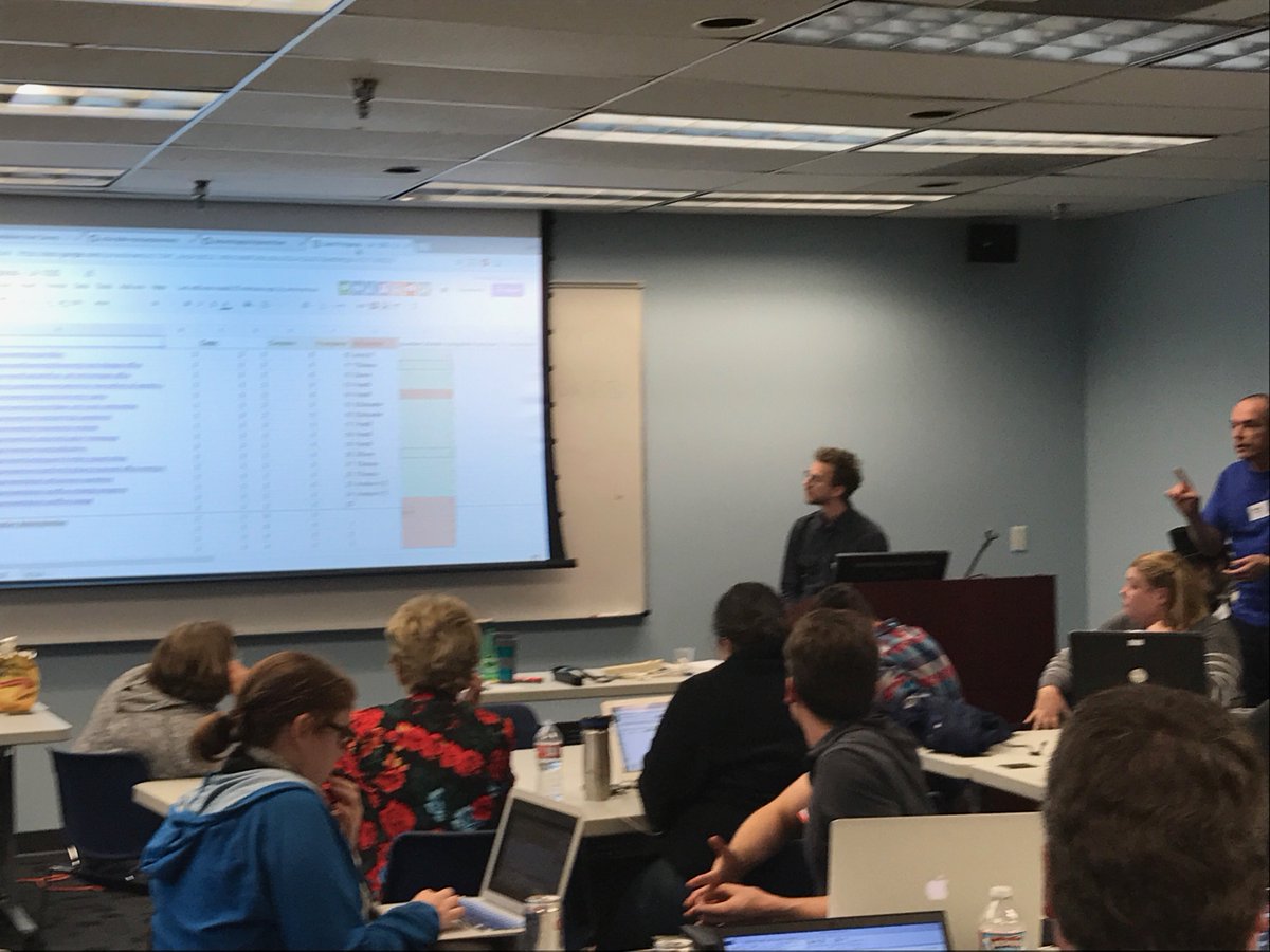 SoCaDataProject's tweet photo. @sethrErickson and @mhucka relay the outcomes of the web archiving group - exciting progress was made! #ProtectClimateData https://t.co/lkZpMGblNF