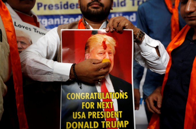 news24tvchannel's tweet photo. Indian Americans celebrate as Trump becomes President #IndianAmericans #celebrate #Trump #USPre https://t.co/ooQTqmadlx https://t.co/iI1oCjFZly