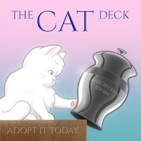 evilapplesapp's tweet photo. We just let the cat out of the bag, and he was pissed! New #CatDeck in shop is 495 coins https://t.co/i0JWeE2Fhy