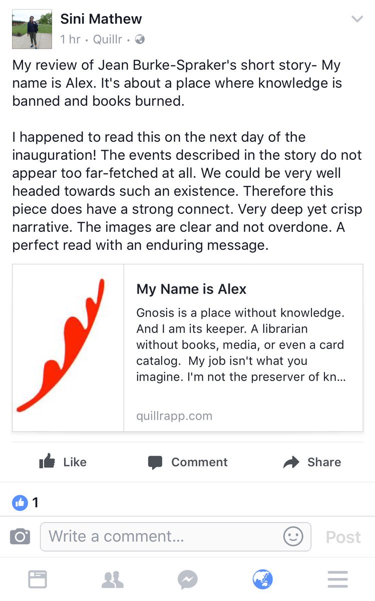 jburkespraker's tweet photo. My first review for #MyNameIsAlex available now on @quillrapp.
https://t.co/6mjjgWZcIp https://t.co/ocq3ciIYDb