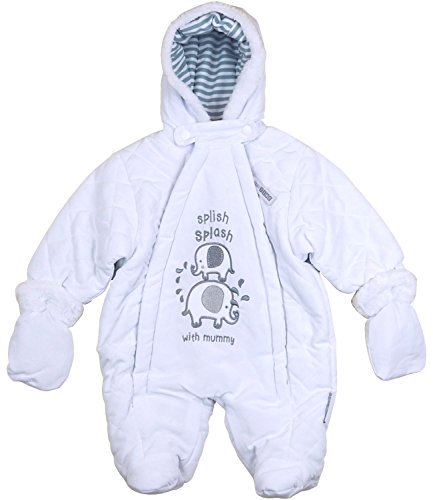 BabyPrem Babykleidung Schneeanzug Winteranzug Wagenanzug Nicki-Plüsch mit Kapuze 