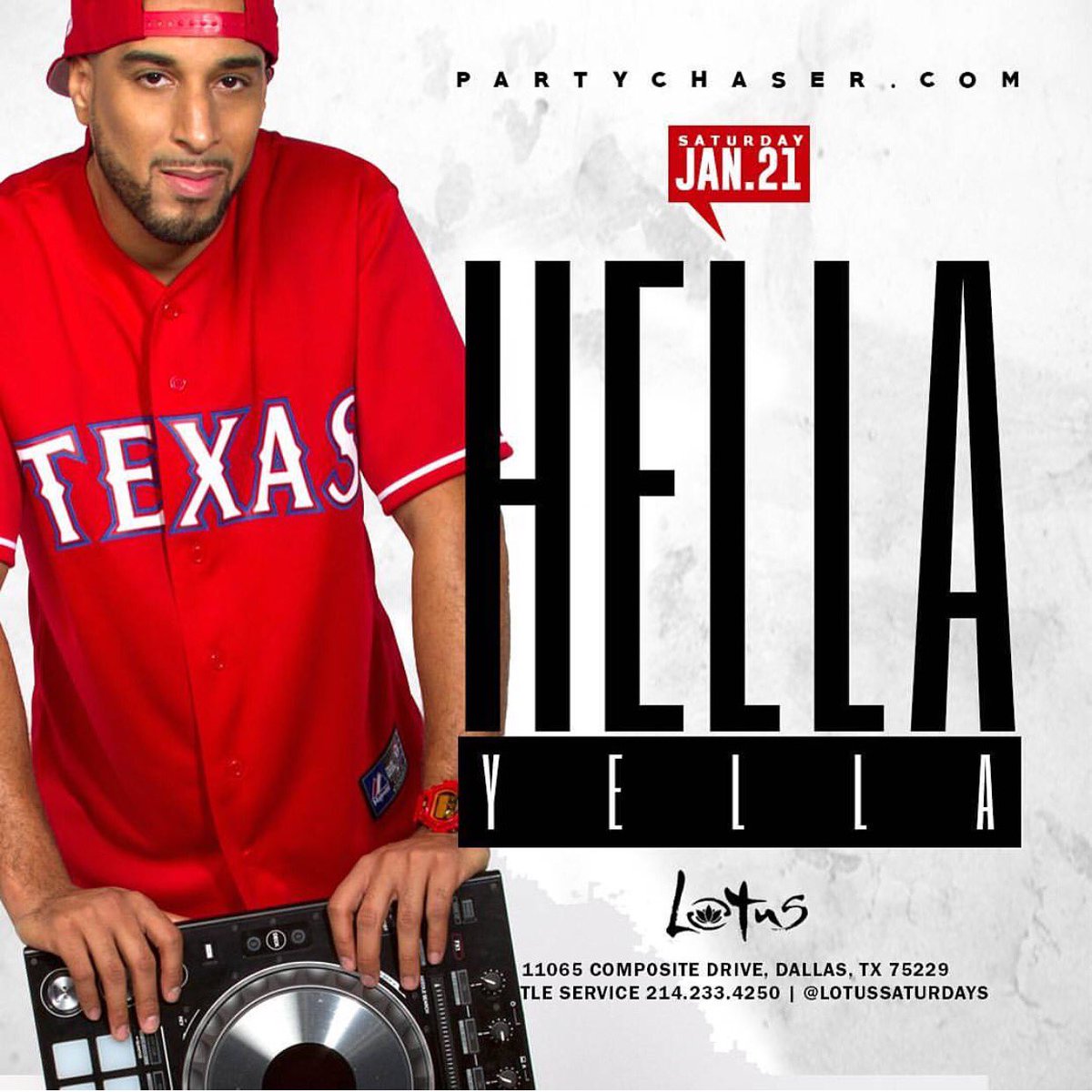 MrZeno's tweet photo. Stay #LIT tomorrow w/ @PartyChaser + @djhellayella from #ATX on the decks at #LotusSaturdays VIP 214.233.4250 #DFW https://t.co/y513E0p7oj