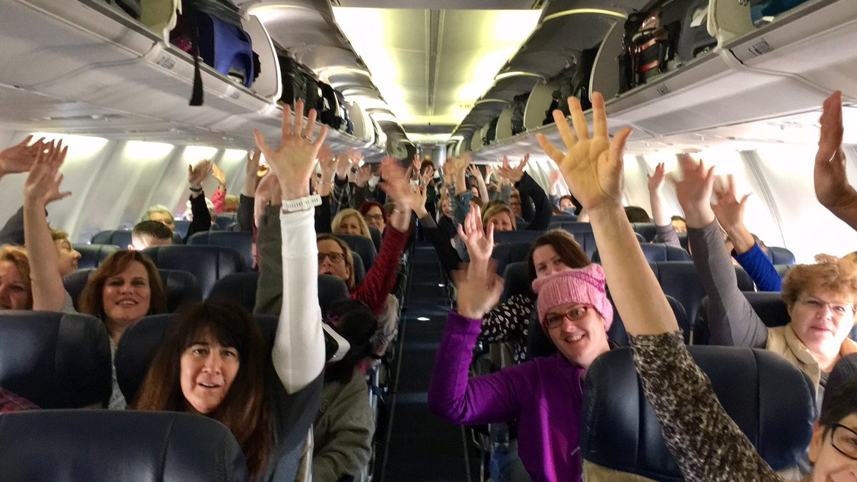 Today has been inspiring, starting with my <a href="/SouthwestAir/">Southwest Airlines</a> flight this morning! So empowering! #riseup #WomensMarch #WomensMarchOnWashington