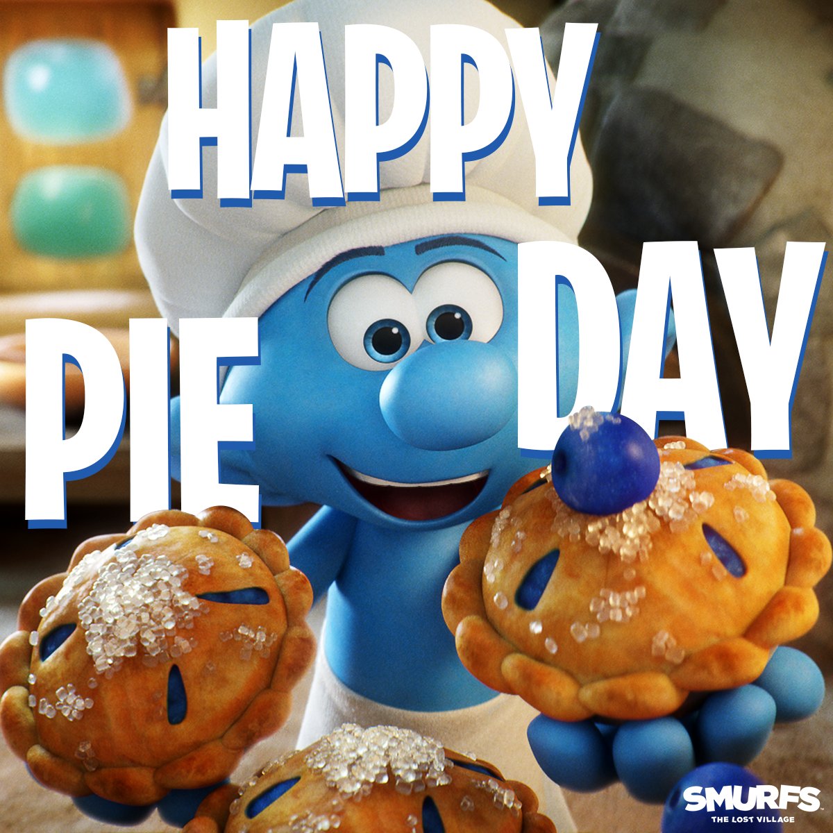 Start off your week with Baker Smurf’s world-famous Smurfsberry pie!  #SmurfsMovie #NationalPieDay