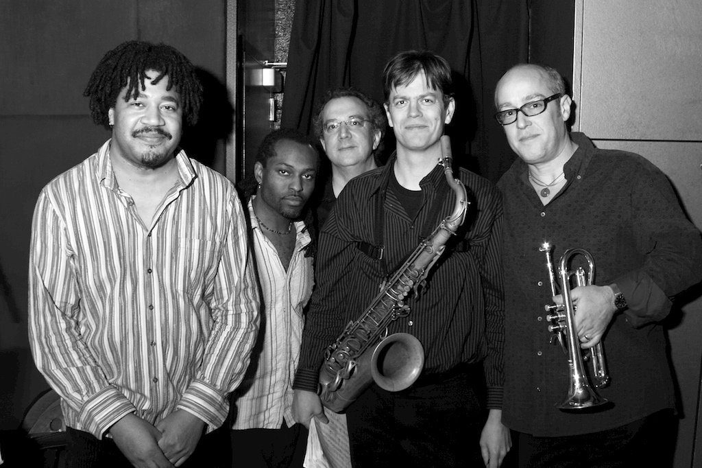 Happy Birthday to the great bassist James Genus! 
Photo from 2006 with the Dave Douglas Quintet. 