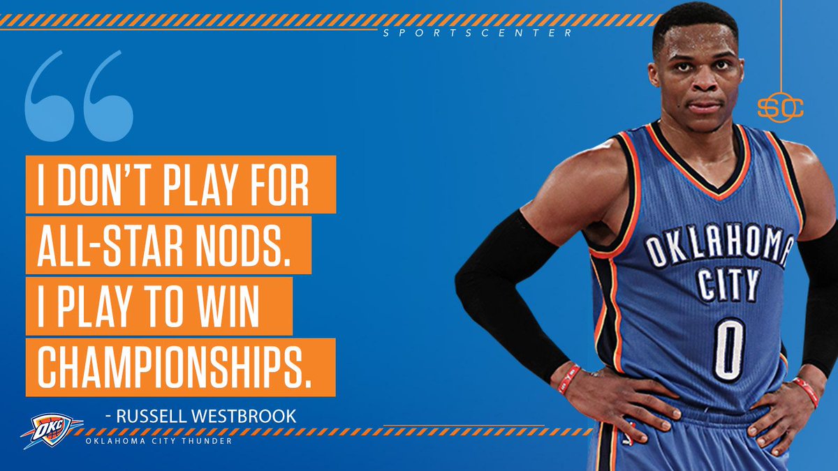 SportsCenter's tweet photo. Russell Westbrook didn't appear to be phased by the All-Star starting 5 snub. https://t.co/24WKi74l7s