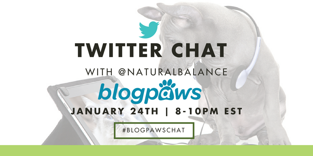 pixelblueeyes's tweet photo. Wanna Pawty? Join me Tue 1/24 8-10pm for fun &amp; lots of prizes at the @NaturalBalance #BlogPawsChat! Follow @BlogPaws 2B eligible 2 win. #ad https://t.co/fJXj8ylWB7