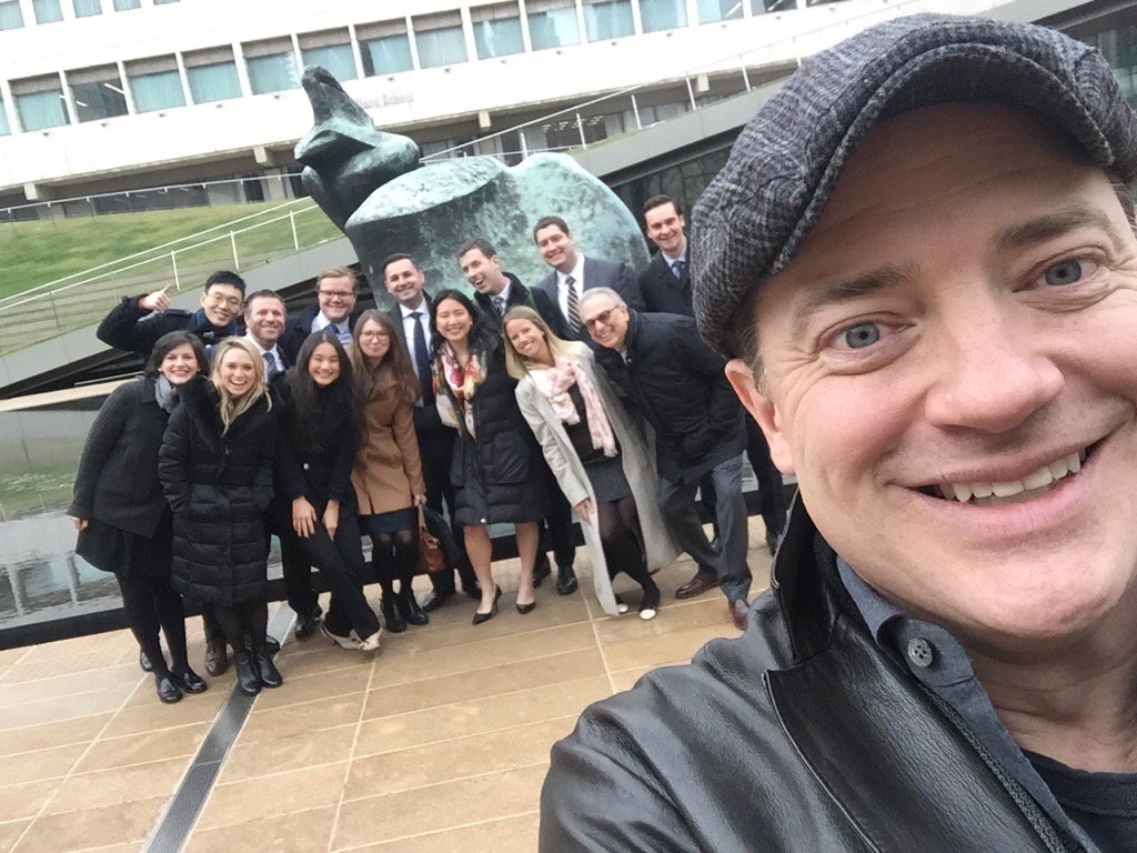 Thks Brendan Fraser, a Good Samaritan taking photo of my great Advanced org change students and their prof today!