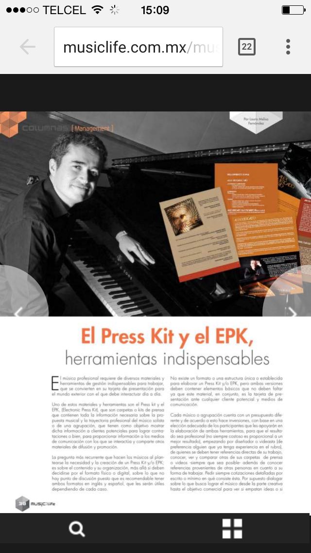 Stromenti's tweet photo. A leer: El press kit y el epk, herramientas indispensables @MusiclifeMx https://t.co/VCToDwVLQU https://t.co/I1iN450pNy