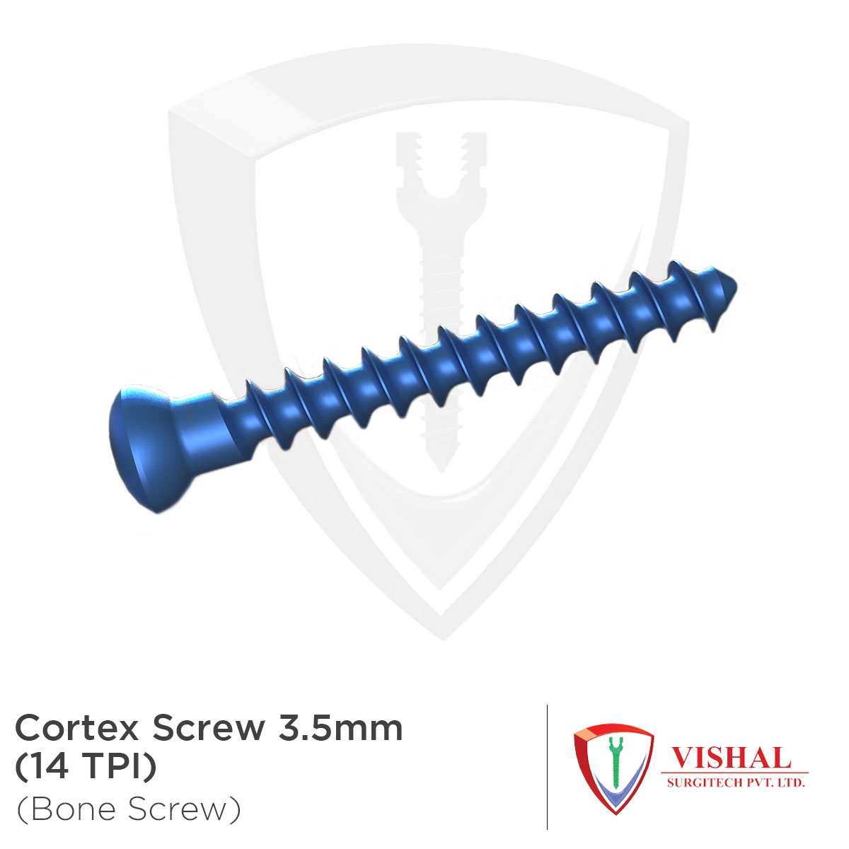 VishalSurgitech's tweet image. Cortex Screw 3.5mm (14 TPI):

Size: 16mm to 80mm
Type: Self Tapping
Material: SS 316L, Titanium

#VishalSurgitech #BoneScrew #CortexScrew