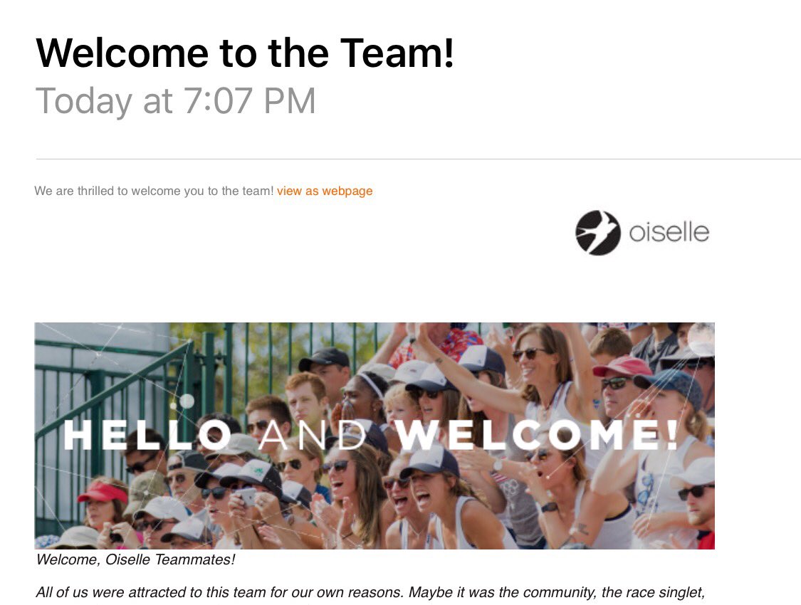 ckittiesprint's tweet photo. For me, 01.20.17 will always be remembered - because it's the day I became Official with @oiselle_team!! #MovingForwardFaster #OiselleVolee https://t.co/hcLaRa8gJN