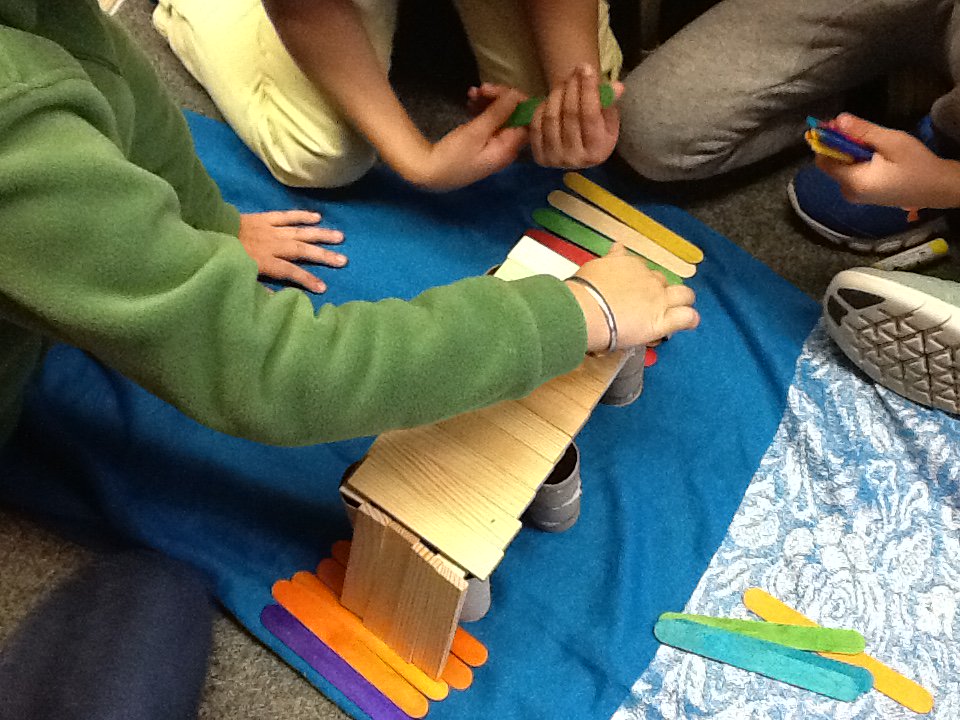 judith_hardman's tweet image. Building bridges today in our Maker&apos;s Studio time! Students said, &quot;The hardest part was the approach.&quot;(ramp)  #applieddesign