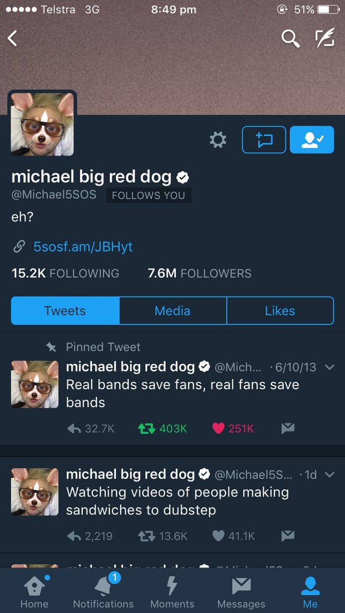 X5SOSUPDATERX's tweet photo. Michael added a pinned tweet :) -Jade https://t.co/ba9aqhM2pO