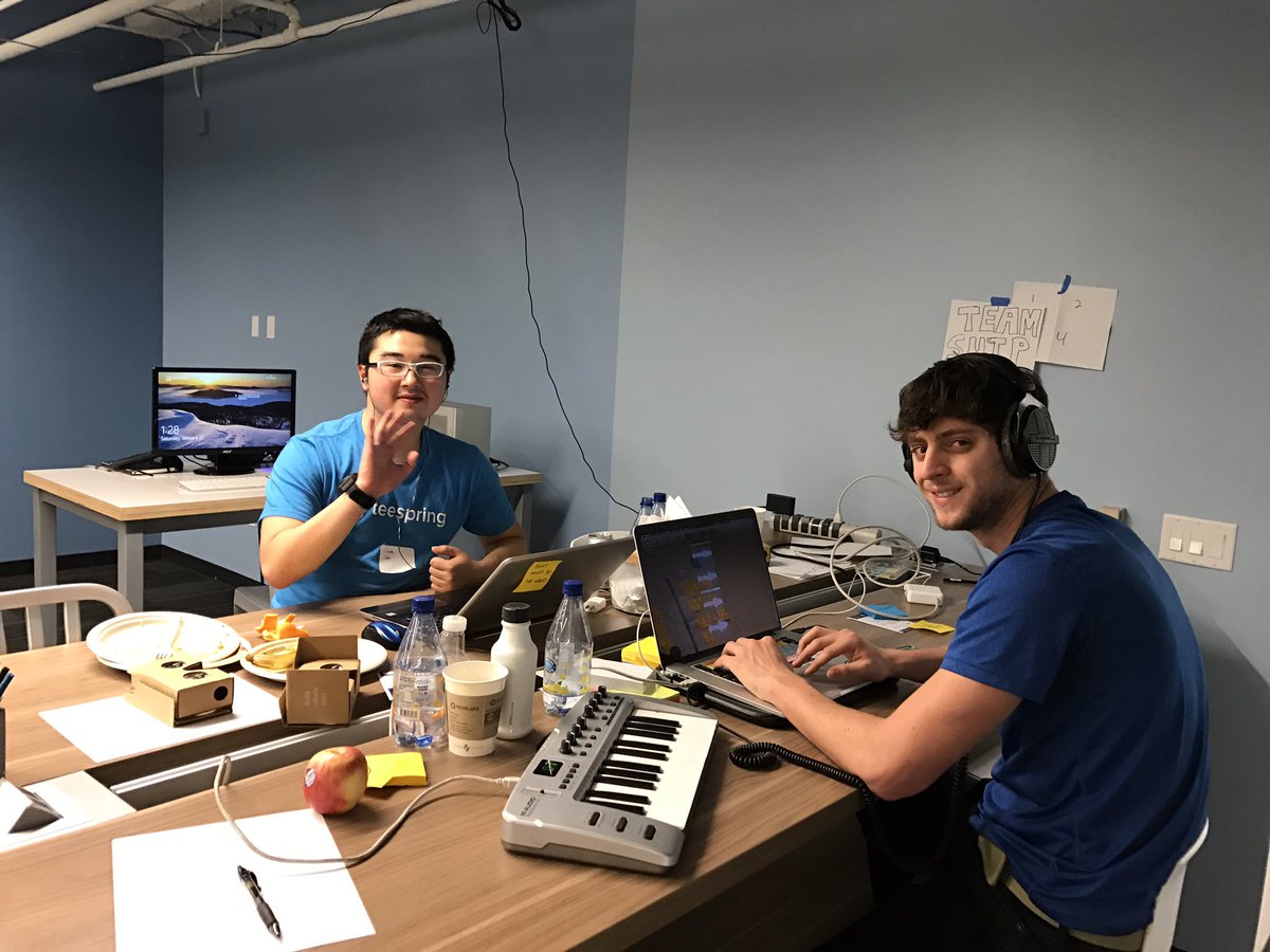 ffpaladin's tweet photo. Still going at 2am. #GGJ2017 #Googleggj @PlaycraftingSFO @globalgamejam https://t.co/WyVUGTE9sc