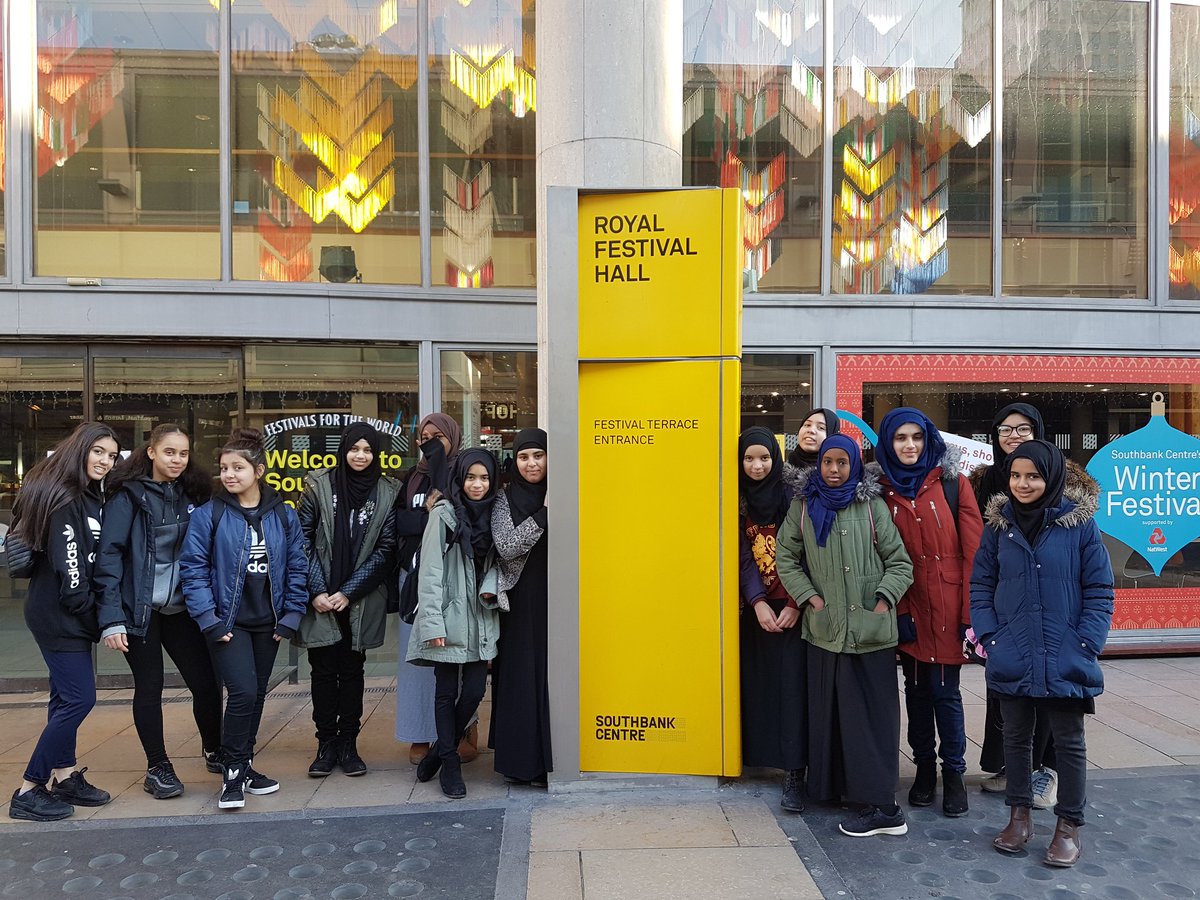 edengirlsWF's tweet photo. #Edonians arrive @southbankcentre to make stage debut at #BeliefandBeyond @MujuCrew @threefaiths #Tauheedul https://t.co/LEsa9Q68VJ