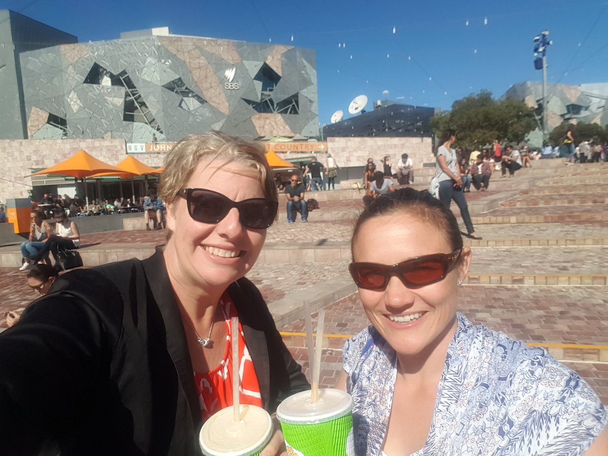 marieclareNT's tweet photo. Much needed recovery Boost. #thedayafter #summitAMP #FedSquare https://t.co/31TJRc0sRi
