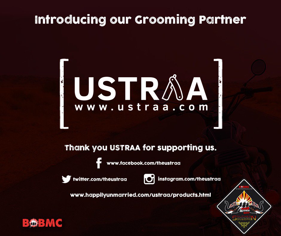 Groom your way to #BOBMC #RM17 with our #GroomingPartner <a href="/theustraa/">Ustraa</a>  #OurDharmaYourKarma #IDontTrashMyTravel