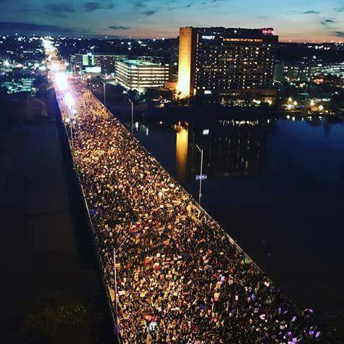 This is #Texas Anti Trump rally tonight: more attendees than his #Inauguration  And a red state, too.