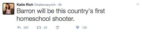 BamaStephen's tweet photo. Until @katiemaryrich either profusely apologizes to #BarronTrump or is fired, I will join the many who #BoycottSNL. Loyal viewer since 1975. https://t.co/haQ6PRcHWn