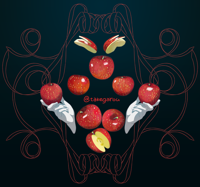 「apple」 illustration images(Oldest)