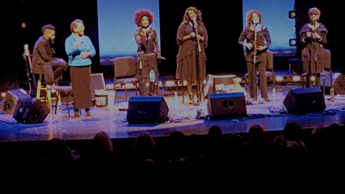 MyMediaPhyllis's tweet photo. Sweet Honey in the Rock and four other performers rally concertgoers for progressive causes in Silver Spring, MD. @mymcmedia #UnNaugural https://t.co/7D8srzY41G
