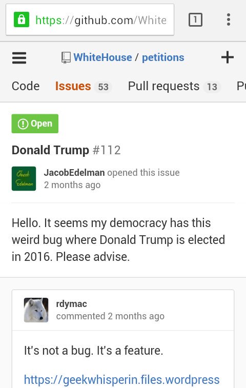 RedTazWeb's tweet image. github.com/WhiteHouse/pet…