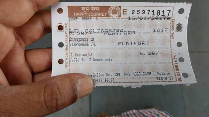 manojsingh_1301's tweet photo. Railway Platform ticket in 2014 was 2 RS.
Railway Platform ticket in 2017 is 20 RS.
Thanks for the Development Modi ji. https://t.co/RY8rQ9exVl