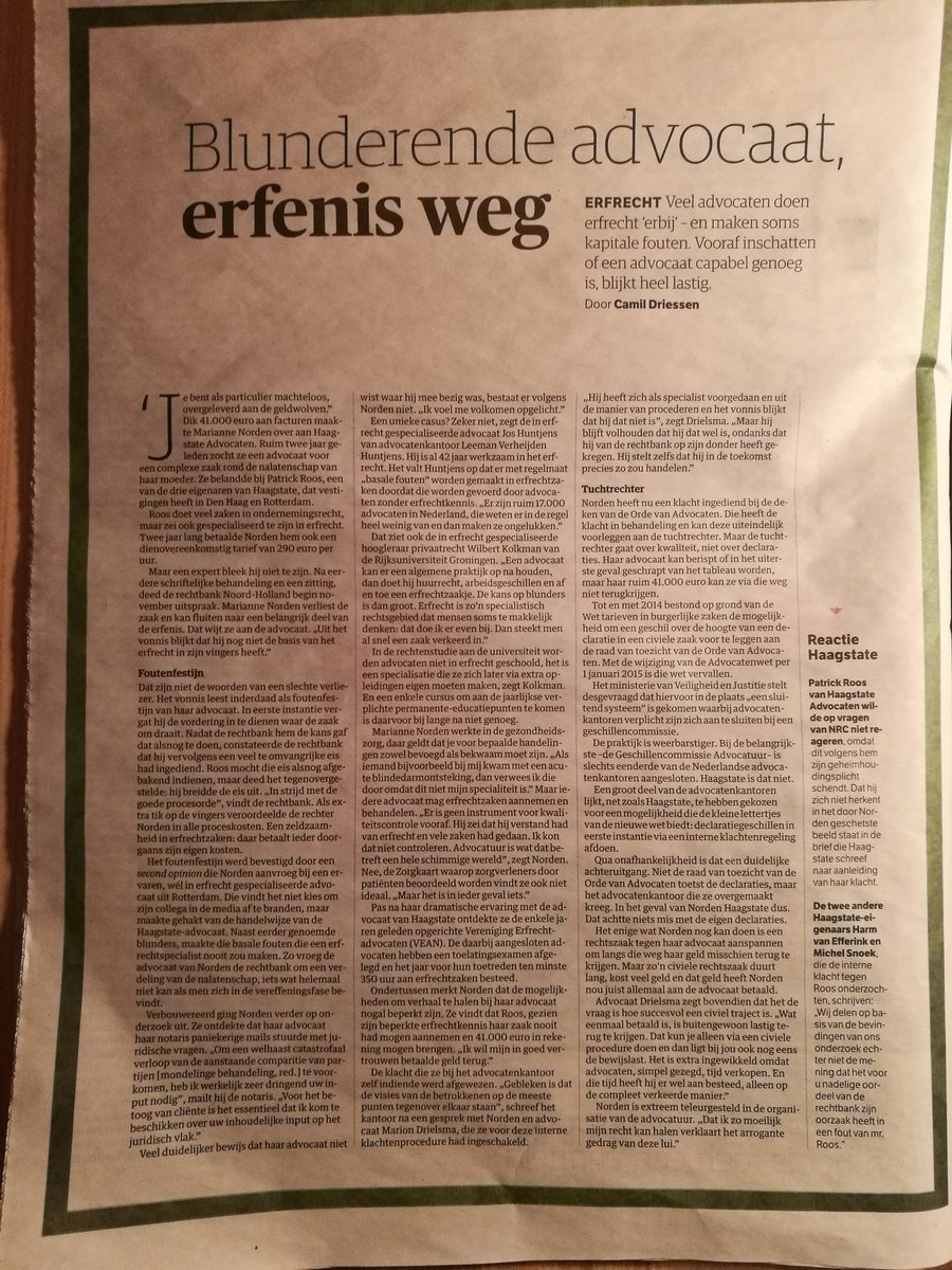 erfrechtexperts's tweet photo. Vanmorgen in NRC next: erfrecht te ingewikkeld om even 'erbij' te doen....! https://t.co/wvTlk1ixGA