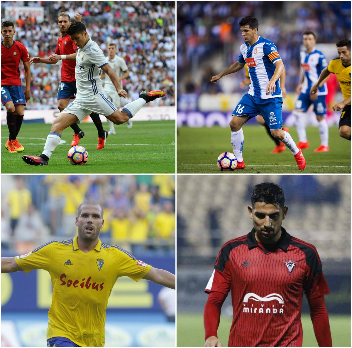 LaLiga's tweet photo. 🎂 ¡Feliz cumpleaños a @marcoasensio10 (21), Javi López (31),  Ortuño (26) y Gaffoor (30)!  🎉 https://t.co/vivTiLZ33u