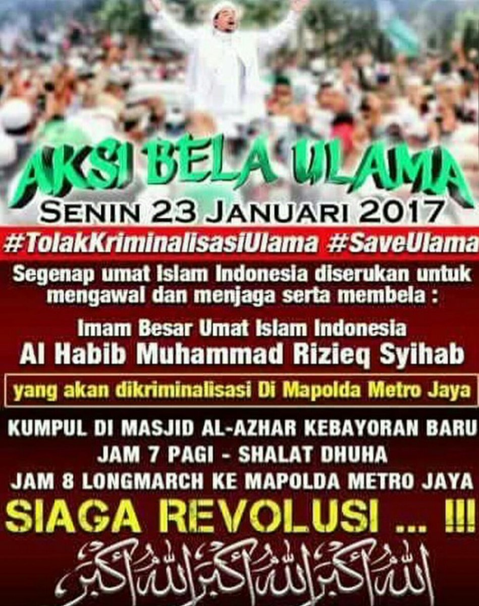 sorbanputih's tweet photo. Persiapan menuju Aksi Bela Ulama #RakyatBersamaUlama #BenderaIslam #UbahHidupLo https://t.co/2e70RD3jkw