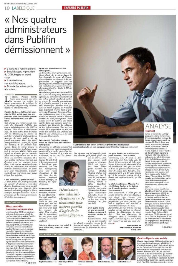 LesEngages_be's tweet photo. "Ce sera le printemps de la bonne gouvernance", Benoît #Lutgen un @lesoir. #Publifin #bonnegouvernance https://t.co/3yVOdD8BxO