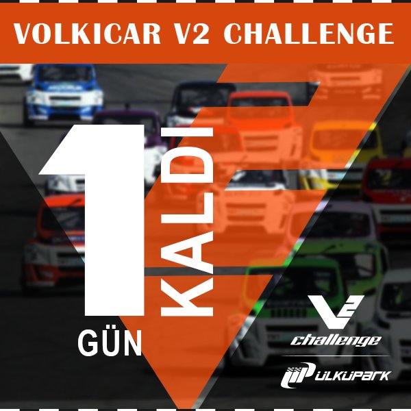 Merakla gün saydığımız Volkicar V2 Challenge 2017 yarın saat 16:00'da Ülkü Park'ta başlıyor!
Tüm yarışseverleri bekliyoruz.
 #v2challenge