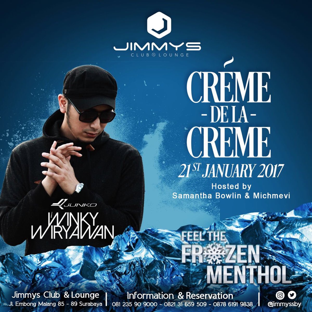 jimmyssby's tweet photo. Tonite @jimmyssby Feel the frozen menthol w/ @winkywiryawan hosted by Sby Socialita @EDMsurabaya @AgendaKotaID @Event_SBY @HARDROCKFMSBY https://t.co/6ZlpFzI4So