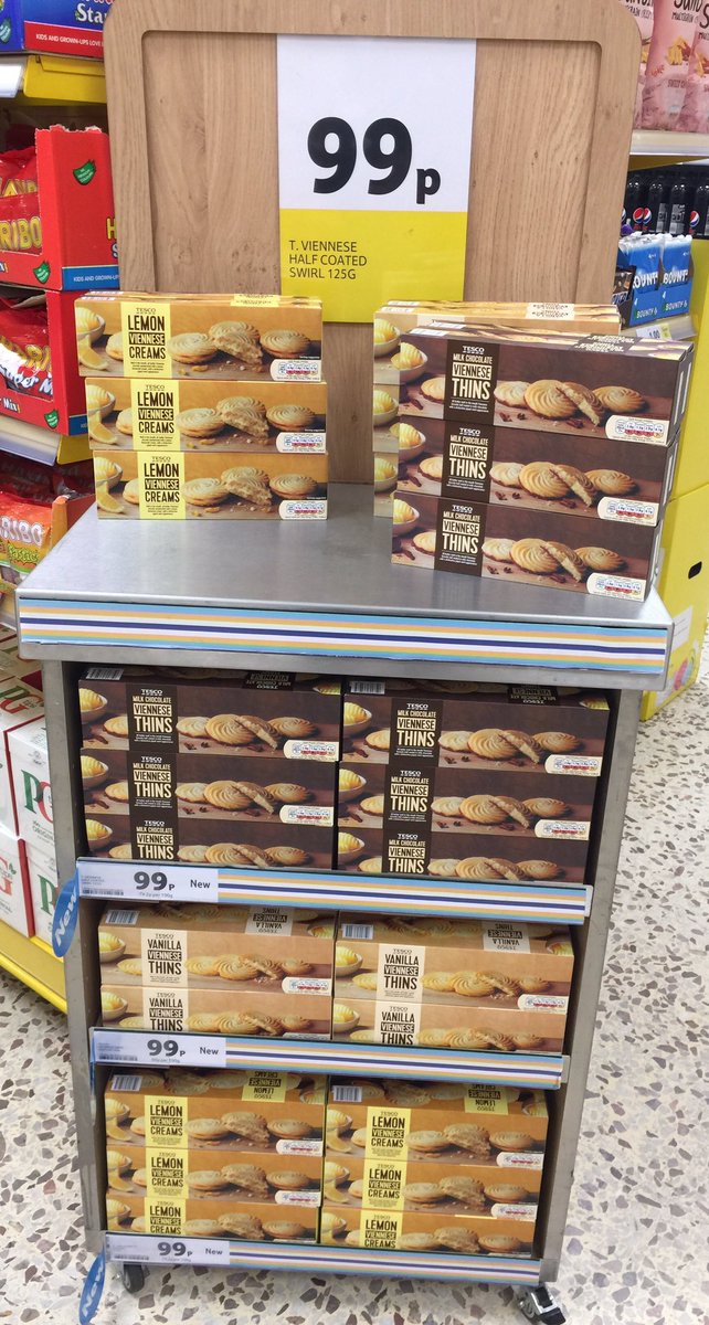 Some fantastic new lines on sampling today 🍪 from the new biscuit range - Tesco Viennese thins only 99p <a href="/tesconews/">Tesco News</a> #tescoclitheroe