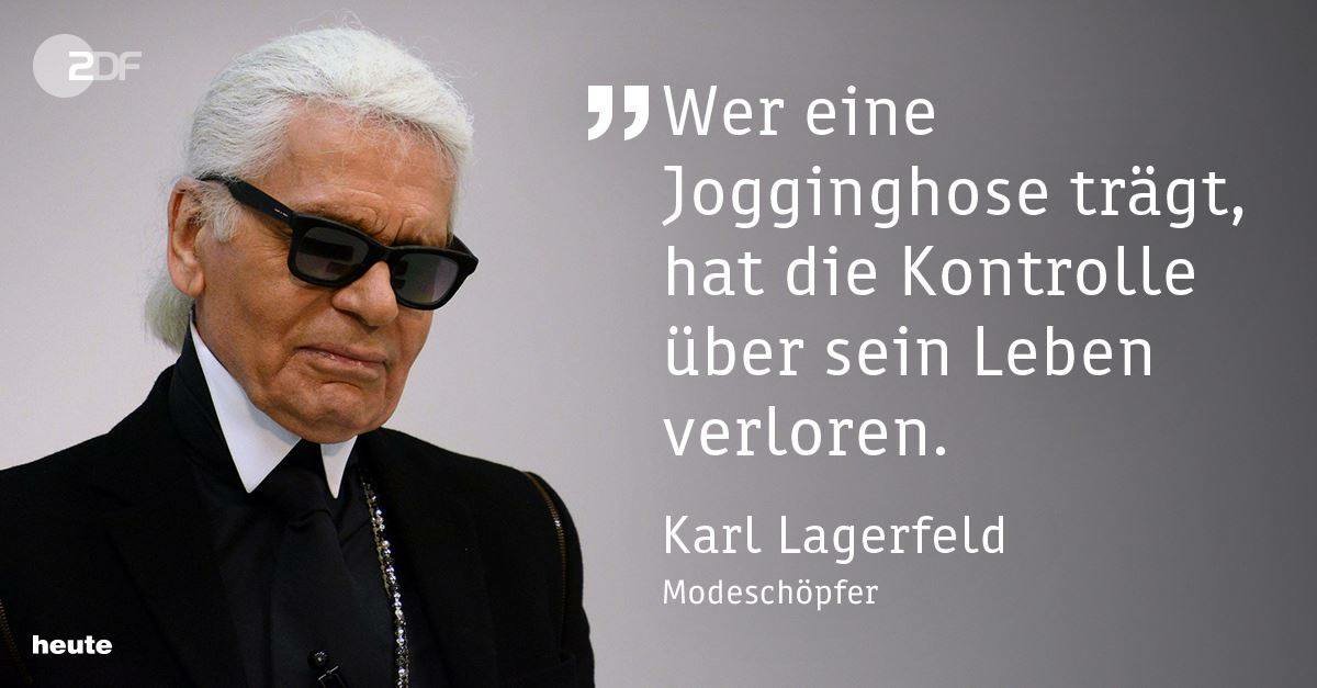 Karl Lagerfeld Jogginghose Zitat