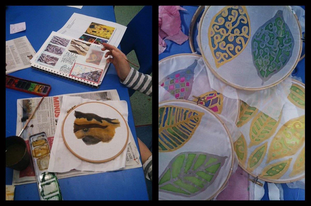 RicardsArt's tweet photo. A fantastic Saturday in the Art dept. GCSE Art, Textiles and A Level students working hard on coursework development. Well done everyone. https://t.co/vPRVC0Bd4f