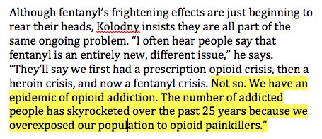 AdaGiudiceTomps's tweet photo. How America Got Hooked on Fentanyl, a Drug 50 Times More Potent than Heroin https://t.co/X2LYcnJd5T @MensJournal @andrewkolodny #opioids https://t.co/bm7HRxOJmG