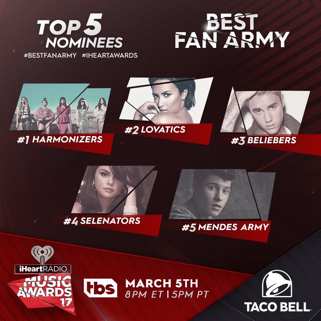lovatoESP's tweet photo. Hemos caído en segundo lugar, dar rt para sumar votos. #Lovatics #BestFanArmy #iHeartAwards https://t.co/uzkOq8lCmT