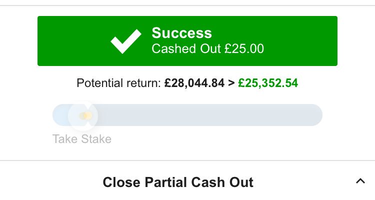 EssexPR's tweet photo. Part cashed out my stake of £25 so now have a free 1000-1 accy to enjoy this afternoon 😅 #TraderComingOutInMe #LiffeFloor https://t.co/884dNqGJRT