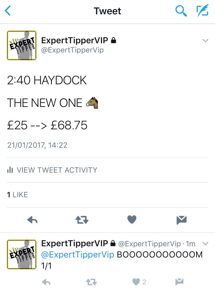 ExpertTipper's tweet photo. #VIP BOOOOOOOOOOM ✅

1/1 for members as THE NEW ONE gets the job done under Sam Twiston-Davies @ HAYDOCK 💷🔥💷🔥 https://t.co/u23ujOEwuT
