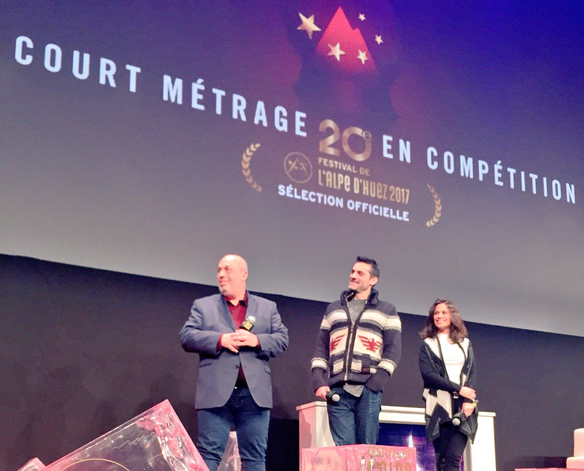 cineplus_ocs's tweet photo. #FAH2017 On stage @PierreFerriere @GilAlma @LucieLucasOffic pour le court "Si tu n'es pas là" soutenu par OCS en compétition officielle ! https://t.co/SRiGYCHmV7