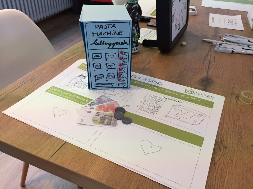 The new "Pasta Machine" as a result of our #designthinking challenge <a href="/sister_mag/">sisterMAG</a> &amp; <a href="/SCHOTT_DE/">Test</a> ...many thx @ all for the great #dt workshop
